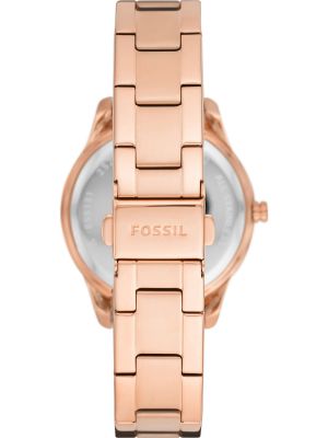 Rožinio aukso skaidrios laikrodžiai Fossil