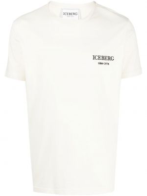 T-shirt mit stickerei Iceberg weiß