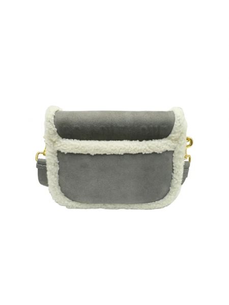 Bolso cruzado de lana Dior Vintage gris