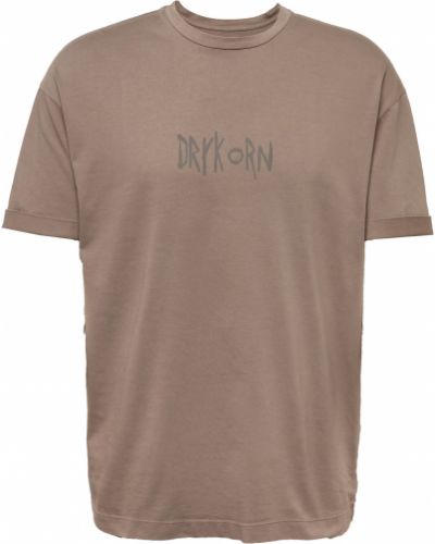 Marškinėliai Drykorn ruda
