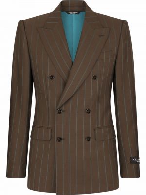 Stripete lang blazer Dolce & Gabbana brun