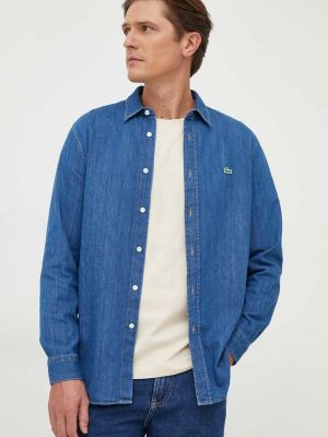 Koszula jeansowa Lacoste niebieska