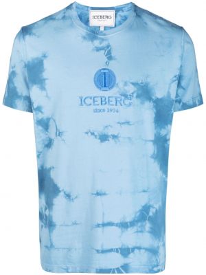 Памучна тениска с принт с tie-dye ефект Iceberg
