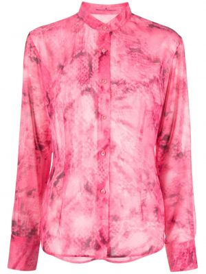 Camicia con stampa Ermanno Scervino rosa