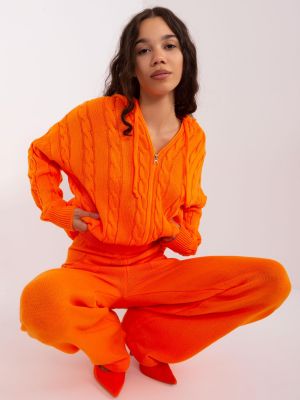 Džemper s kapuljačom Fashionhunters narančasta