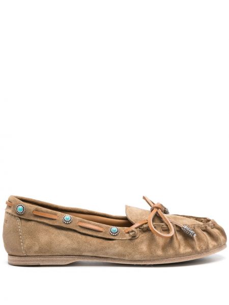 Pantofi loafer din piele de căprioară Sartore maro