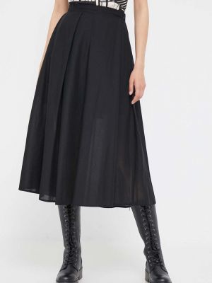 Bavlněné midi sukně Dkny černé