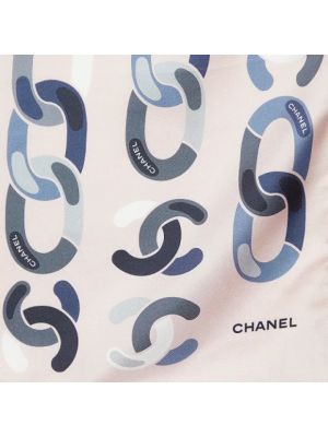 Jedwabna szal Chanel Vintage różowa