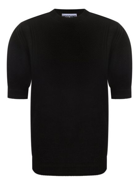 Хлопковый свитер Moschino черный