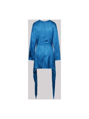 Sukienka mini z długim rękawem The Attico niebieska