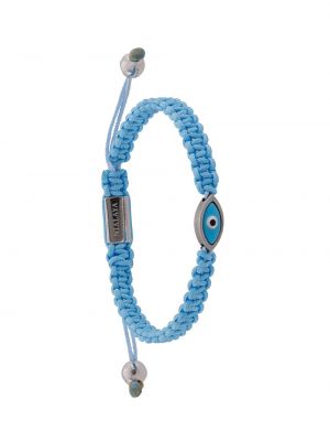 Nylonowa srebrna bransoletka Nialaya Jewelry - niebieski