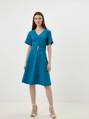Кашемировое шелковое платье Viserdi синее
