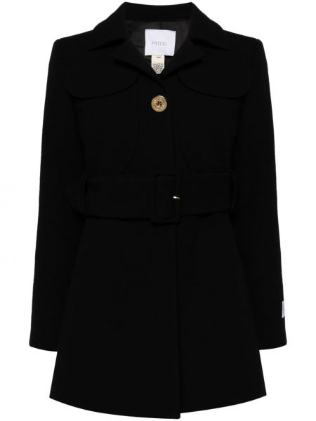 Manteau en laine Patou noir