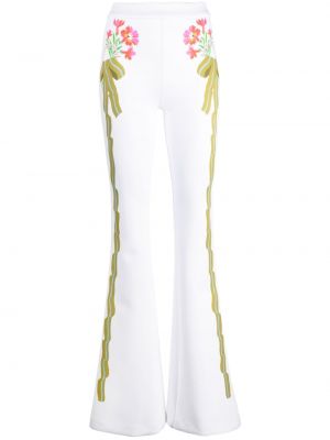Pantaloni cu model floral cu imagine Cynthia Rowley alb