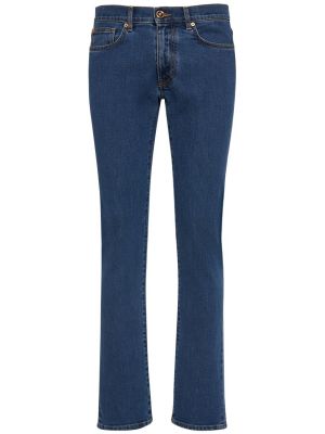 Jeans en coton Versace bleu