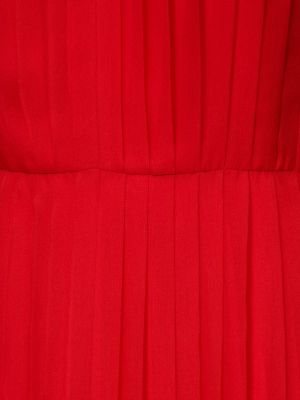 Šifonové hedvábné dlouhé šaty Gucci červené