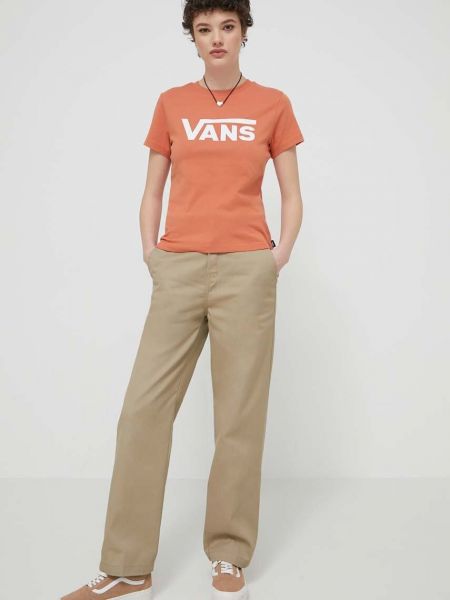 Pamučna majica Vans narančasta
