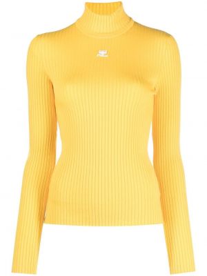 Jersey con estampado de tela jersey Courrèges amarillo