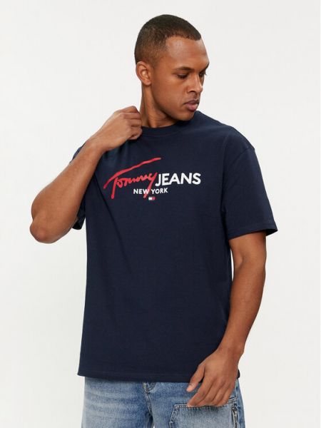 Marškinėliai Tommy Jeans mėlyna