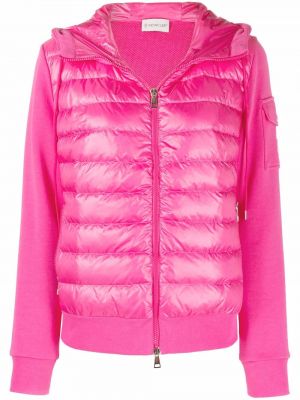 Huva jacka Moncler rosa