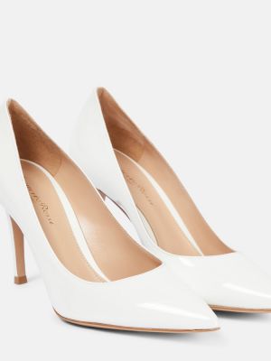 Läder pumps Gianvito Rossi vit