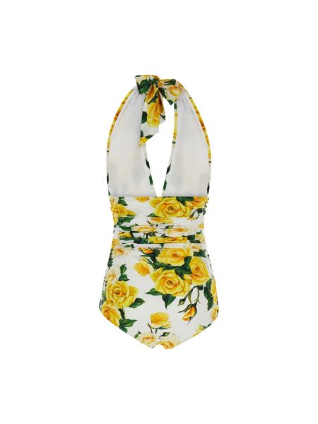 Bañador de flores Dolce & Gabbana amarillo