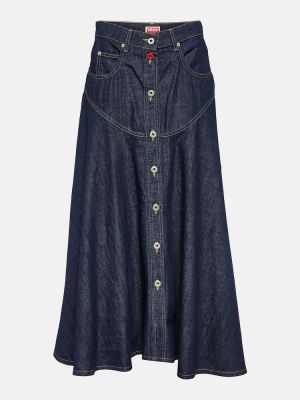 Džínsová sukňa Kenzo modrá