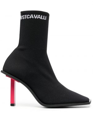 Обувки до глезена Just Cavalli черно