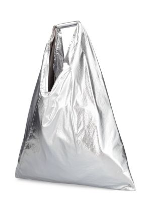 Τσάντα shopper Mm6 Maison Margiela ασημί