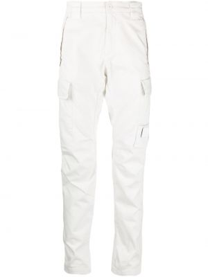 Памучни карго панталони C.p. Company бяло