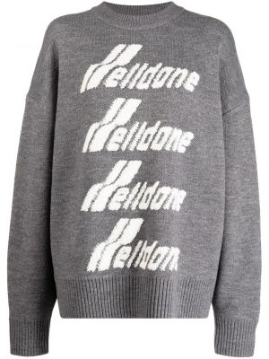 Pull en tricot We11done gris
