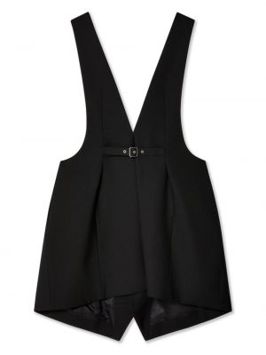 Koktejlové šaty s výstřihem do v Noir Kei Ninomiya černé