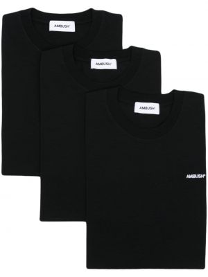 Kokvilnas t-krekls Ambush melns