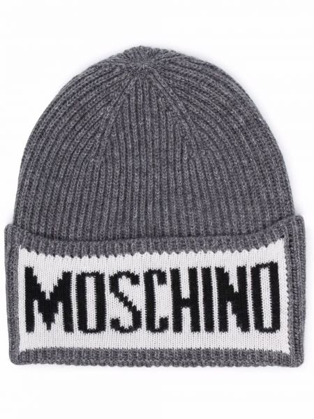 Pletená čiapka s potlačou Moschino