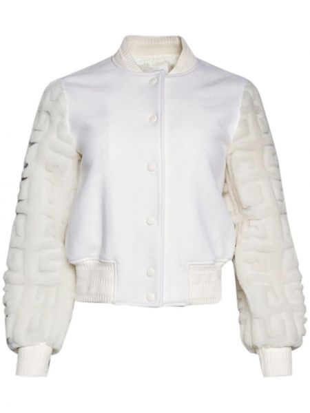 Blouson bomber en laine Givenchy blanc