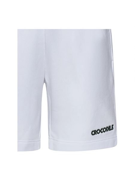 Pantalones cortos con bordado Lacoste blanco