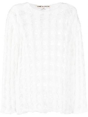 Пуловер Comme Des Garçons бяло