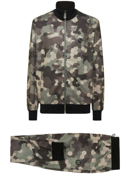 Tracksuit med print i camouflage Philipp Plein grøn