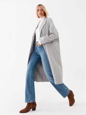 Manteau en laine large American Vintage gris