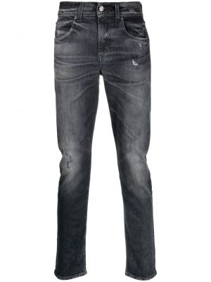 Nødlidende skinny jeans 7 For All Mankind svart