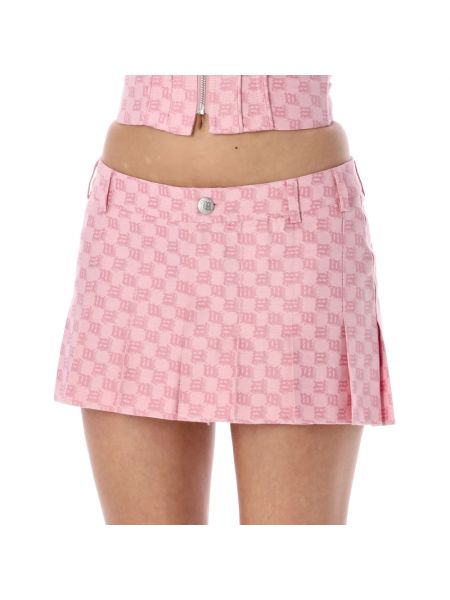 Mini falda de tejido jacquard Misbhv rosa