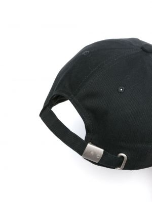 Medvilninis siuvinėtas kepurė su snapeliu Iro juoda