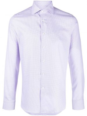 Chemise à pois Canali violet