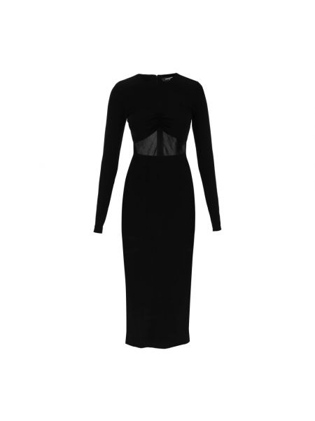 Dzianinowa sukienka midi Dsquared2 czarna