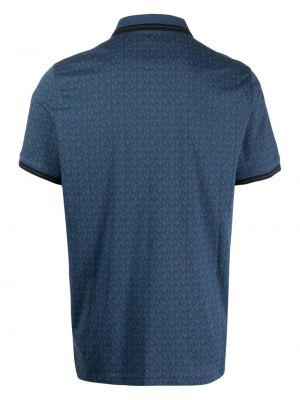 Žakardinis polo marškinėliai Michael Kors mėlyna