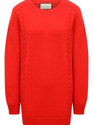 Шерстяной свитер Gucci красный