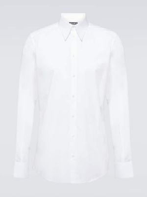 Βαμβακερό πουκάμισο Dolce&gabbana λευκό