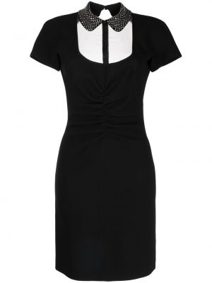 Průsvitné vlněné šaty s odhalenými zády s krátkými rukávy Emilio Pucci Pre-owned - černá