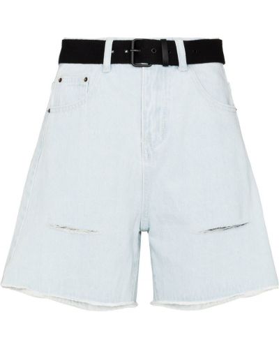 Høy midje jeans-shorts Frankie Shop