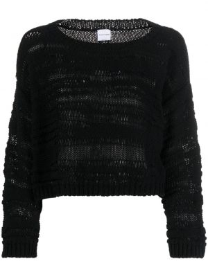 Памучен пуловер Pinko черно